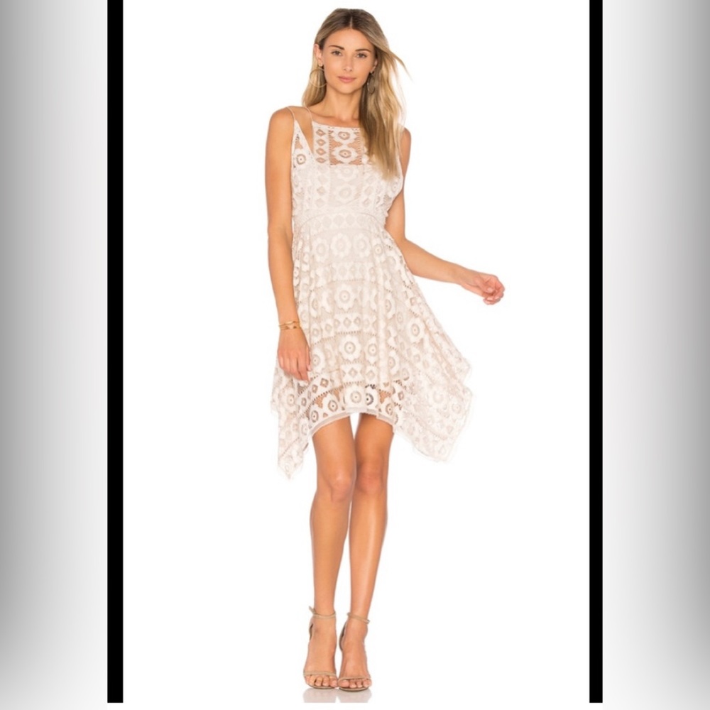 Free People Handkerchief Hem Lace Dress
